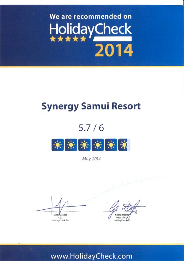 Holiday Check 2014 - Synergy Samui